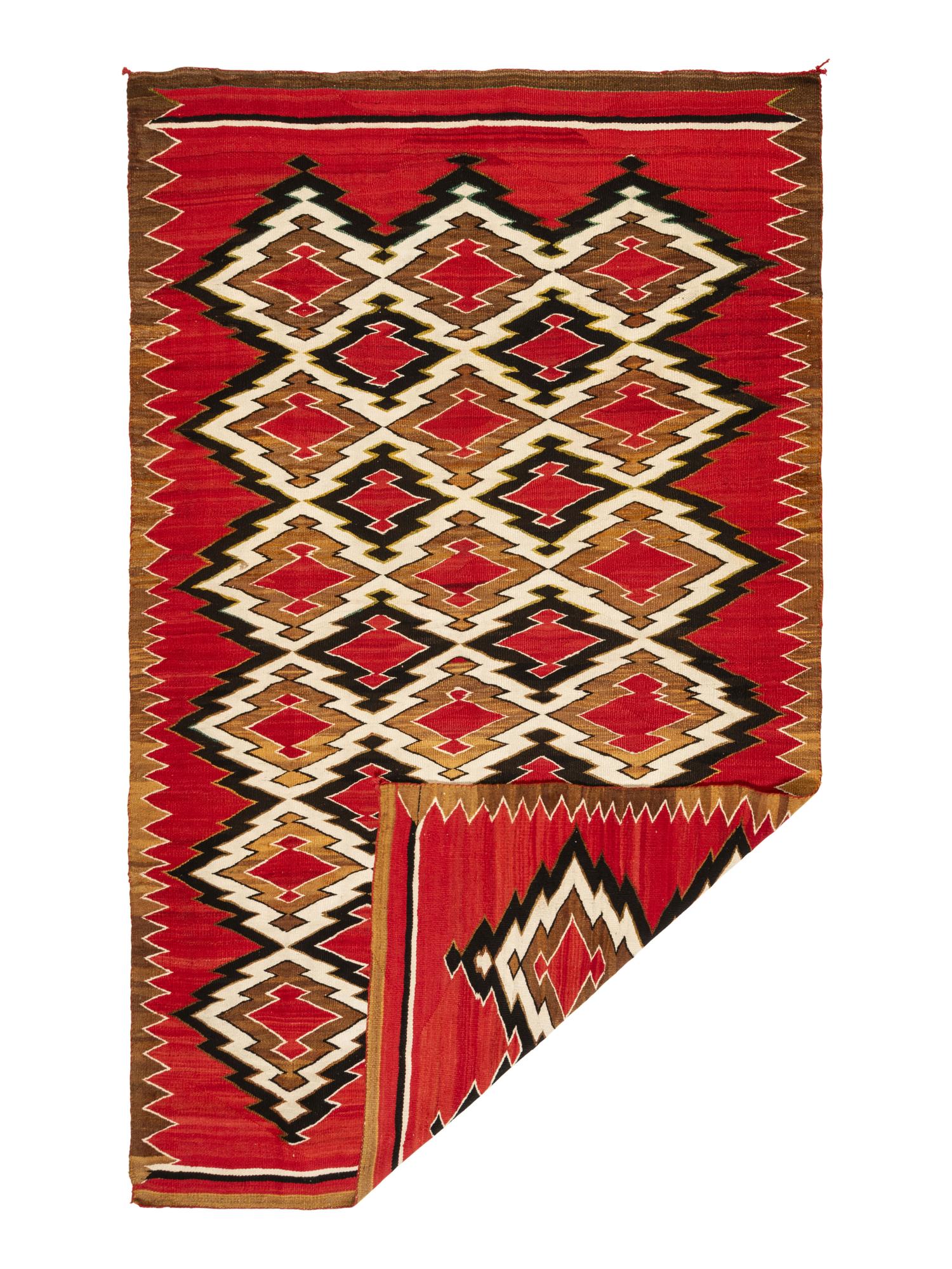 Navajo Red Mesa Outline Weaving / Rug