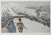 Six Hand Colored Winter Sports Prints Height 15 x width 10 inches (largest) — LATE 19th CENTURY