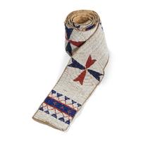 Sioux Beaded Hide Blanket Strip