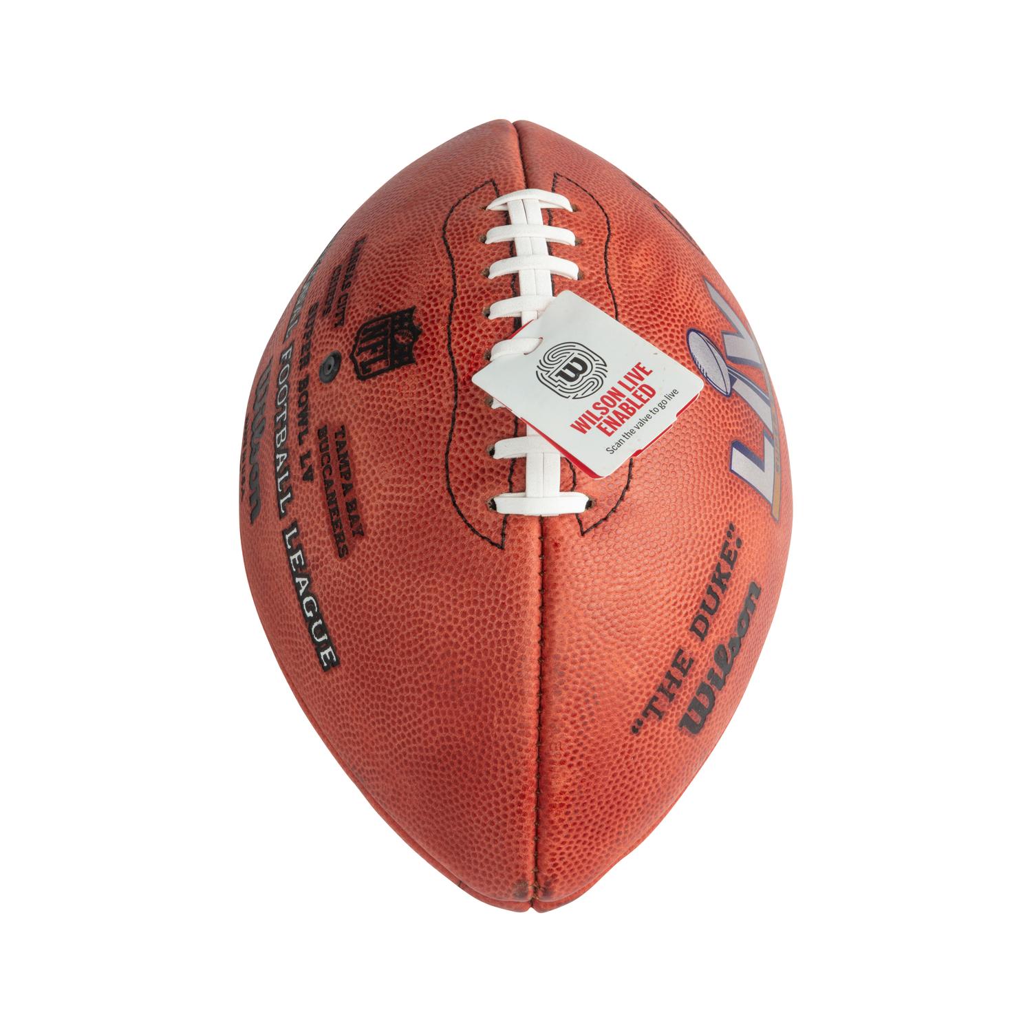 A Tom Brady Signed Autograph Football with Extraordinarily Rare G.O.A.T. Inscription (G.O.A.T Authentics Letter)