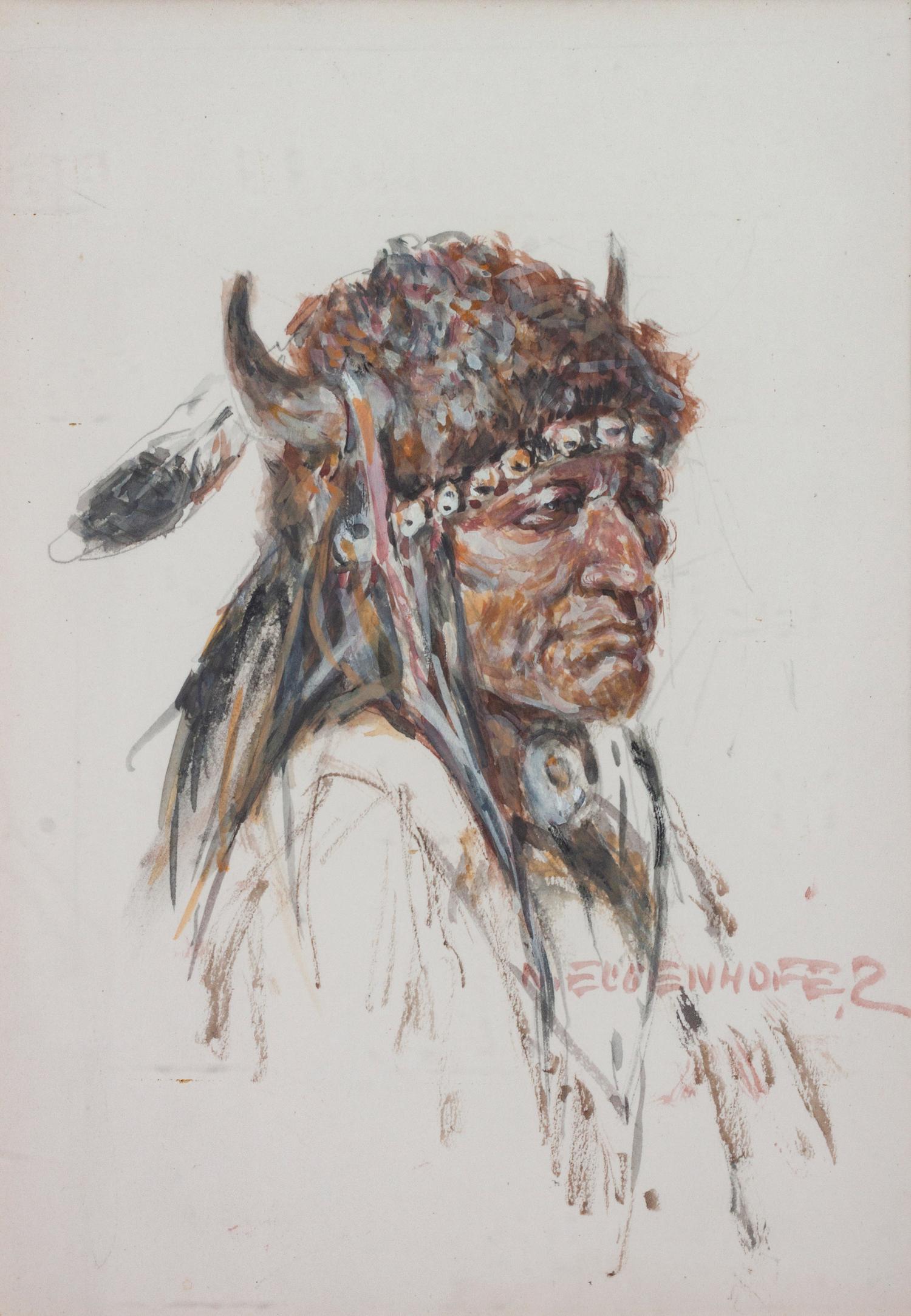 Indian with Horned Headdress