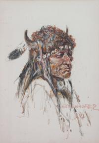 Indian with Horned Headdress