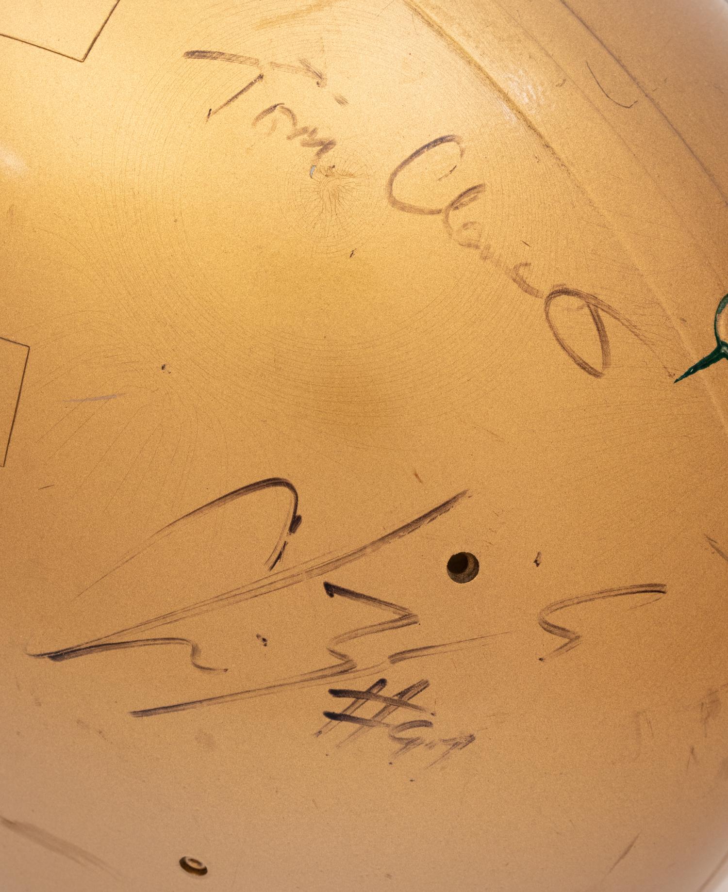 A Multi-Signed Autograph Notre Dame Football Legends Helmet Formerly Displayed at Mike Ditka's Restaurant