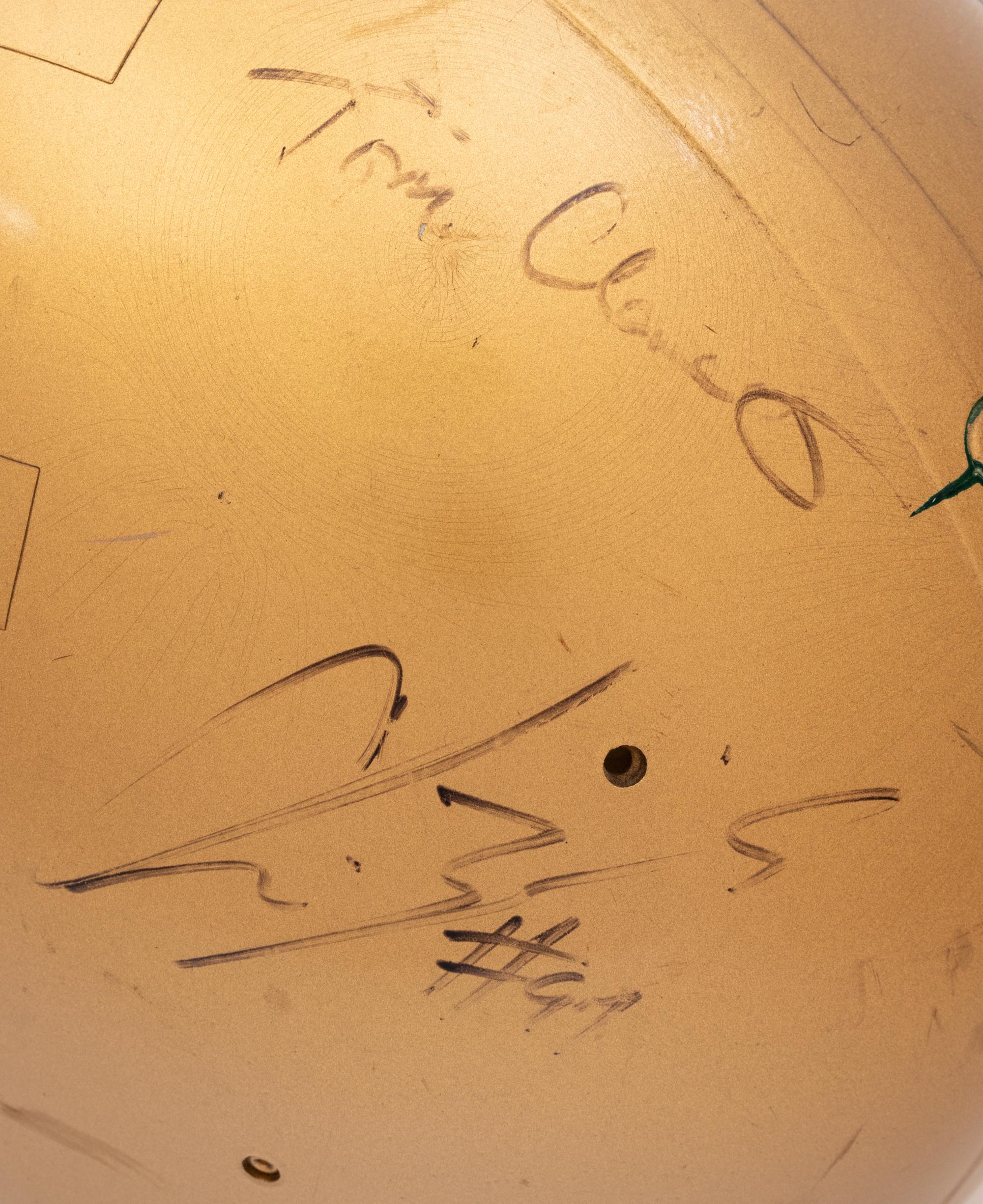 A Multi-Signed Autograph Notre Dame Football Legends Helmet Formerly Displayed at Mike Ditka's Restaurant