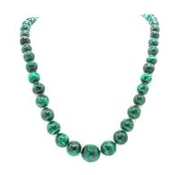 A Single Strand of Graduated Malachite Beads, 89.20 dwts.