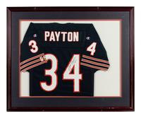 A Chicago Bears Jersey Display Signed by Walter Payton Formerly Displayed at Mike Ditka’s Restaurant