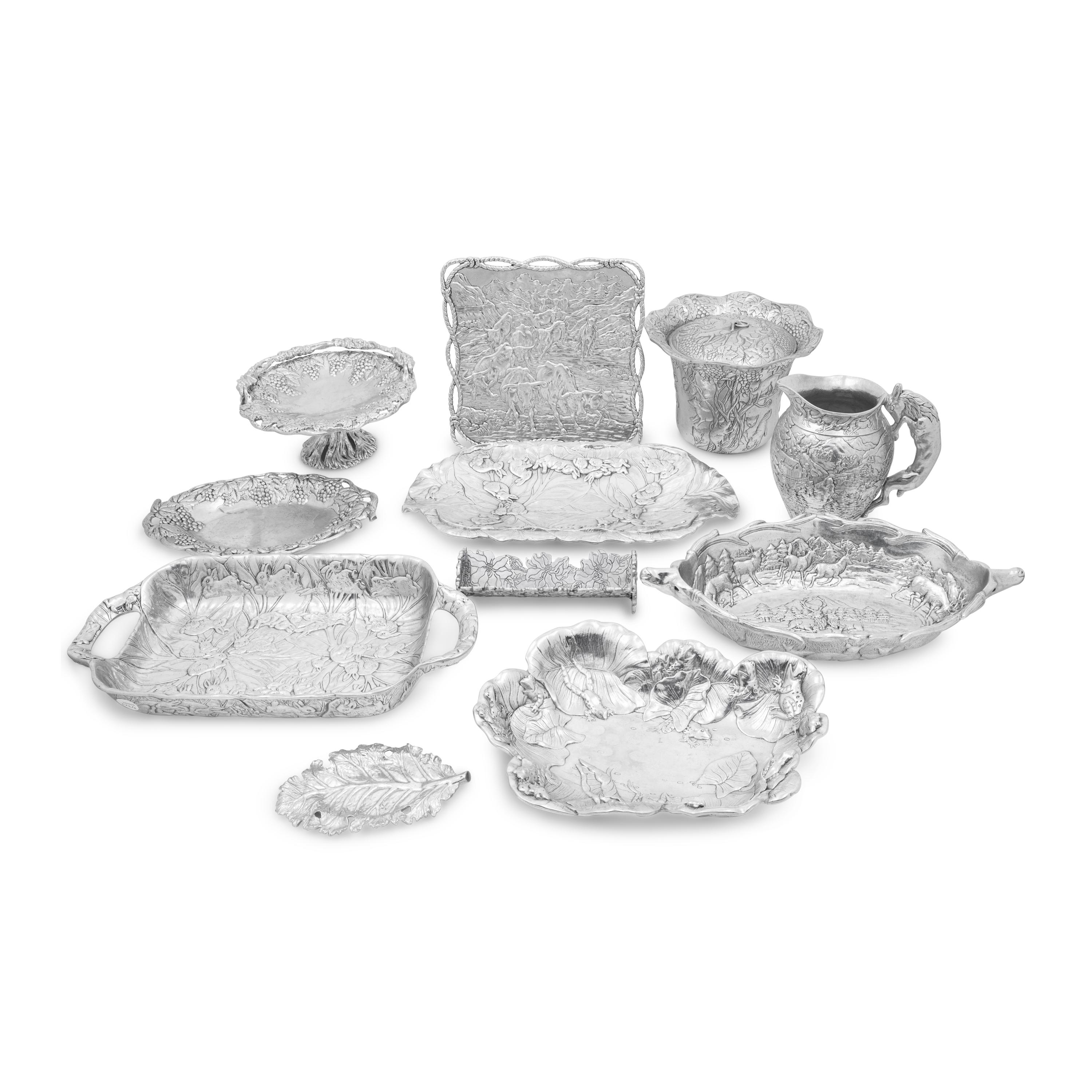 A Collection of Arthur Court Pewter Table Articles