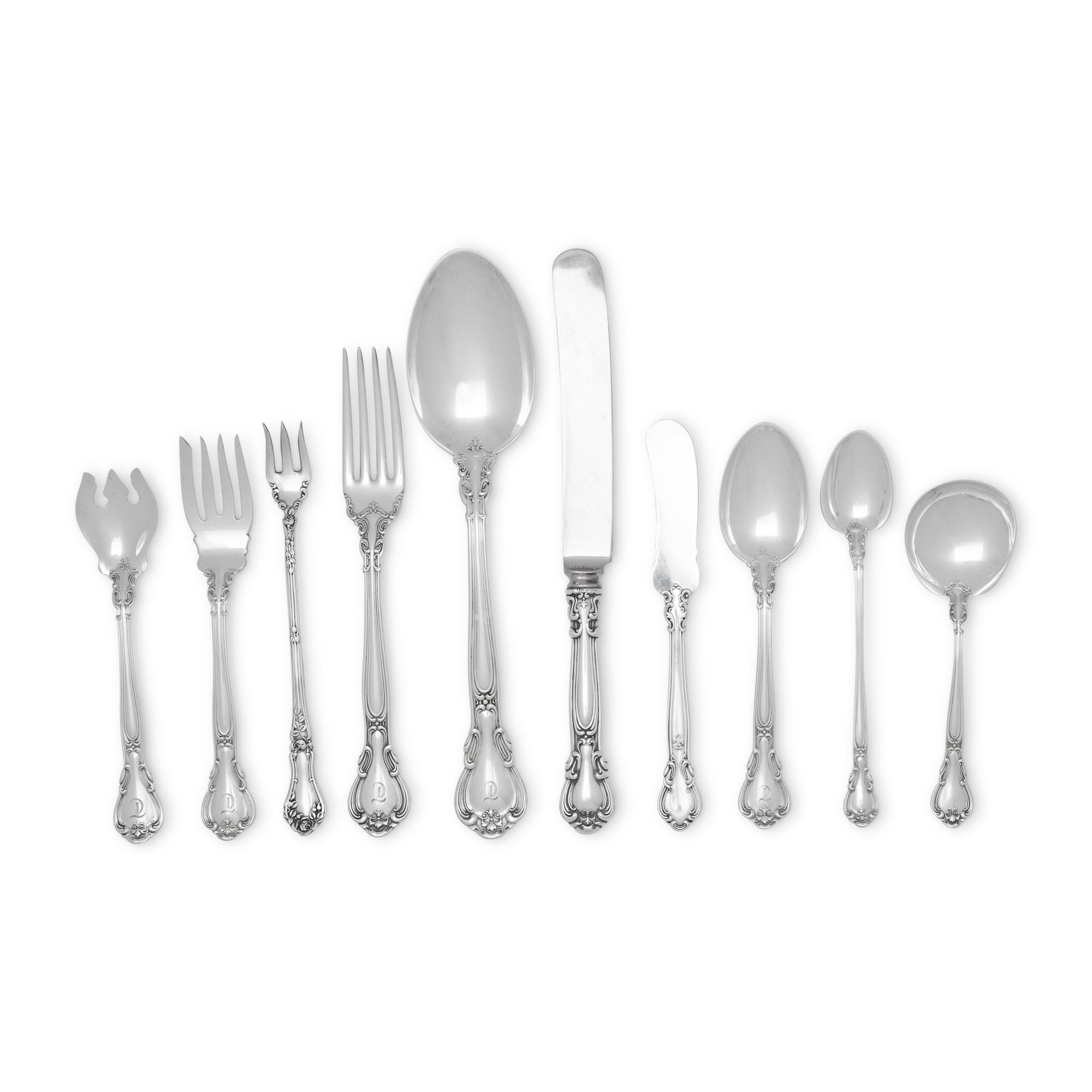 An American Silver Flatware Service