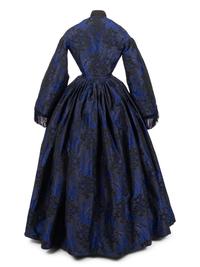Floral Silk Jacquard Dress, 1860s