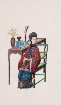 A Set of 12 Chinese Export Pith Paintings, Late 19th/Early 20th Century 清晚期 通草畫人物圖鏡框12幅