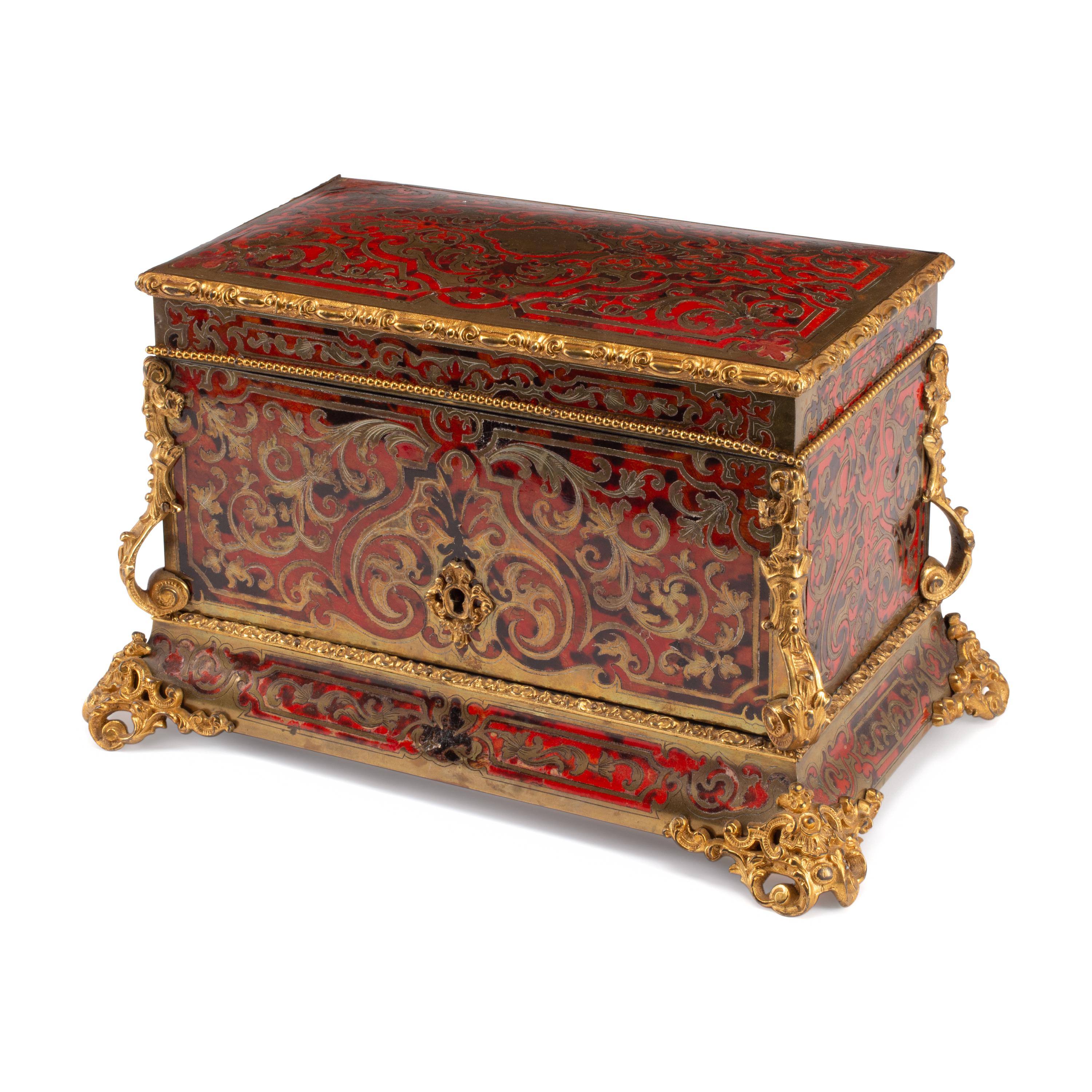 A French Boulle Marquetry Jewelry Box