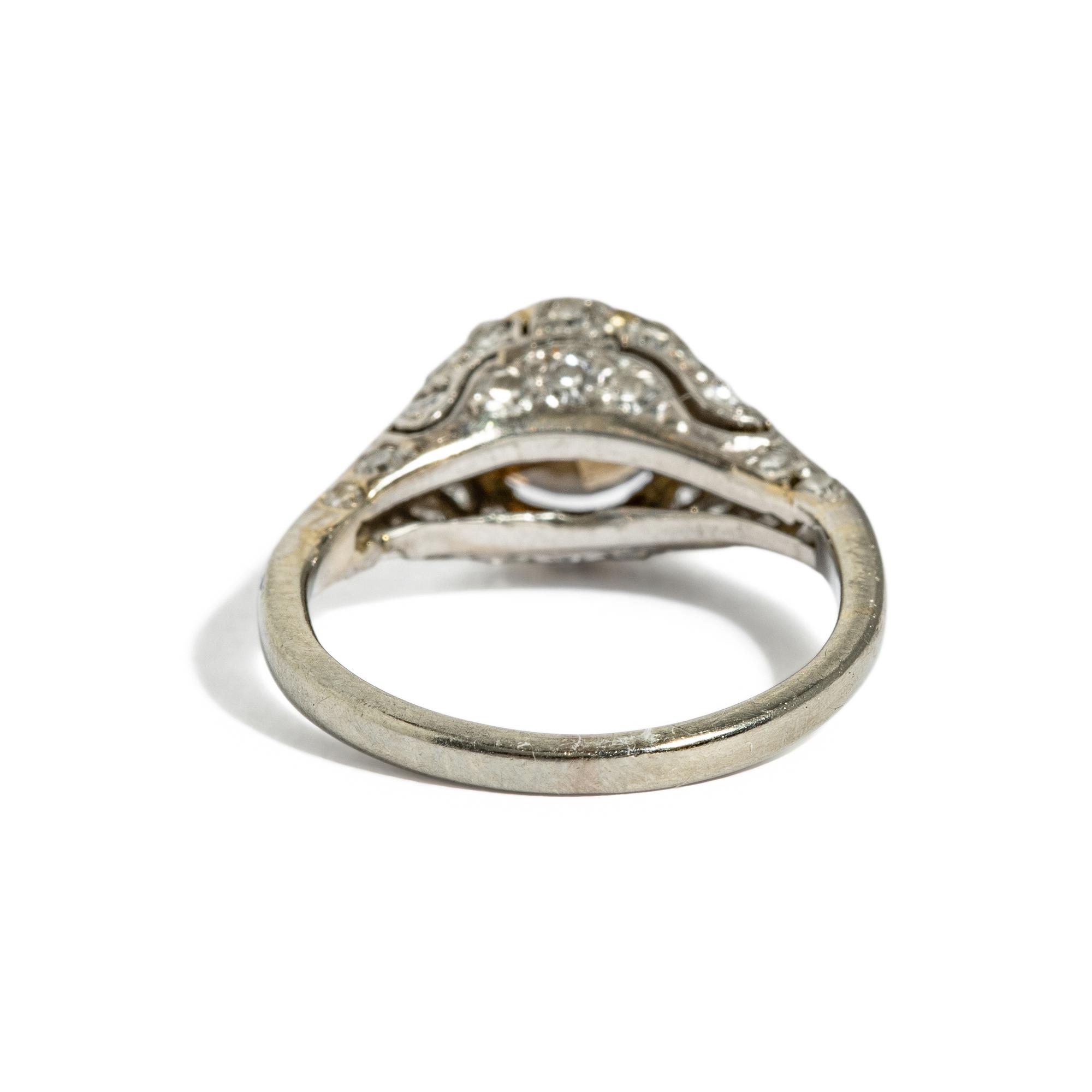 BROWN DIAMOND AND DIAMOND RING