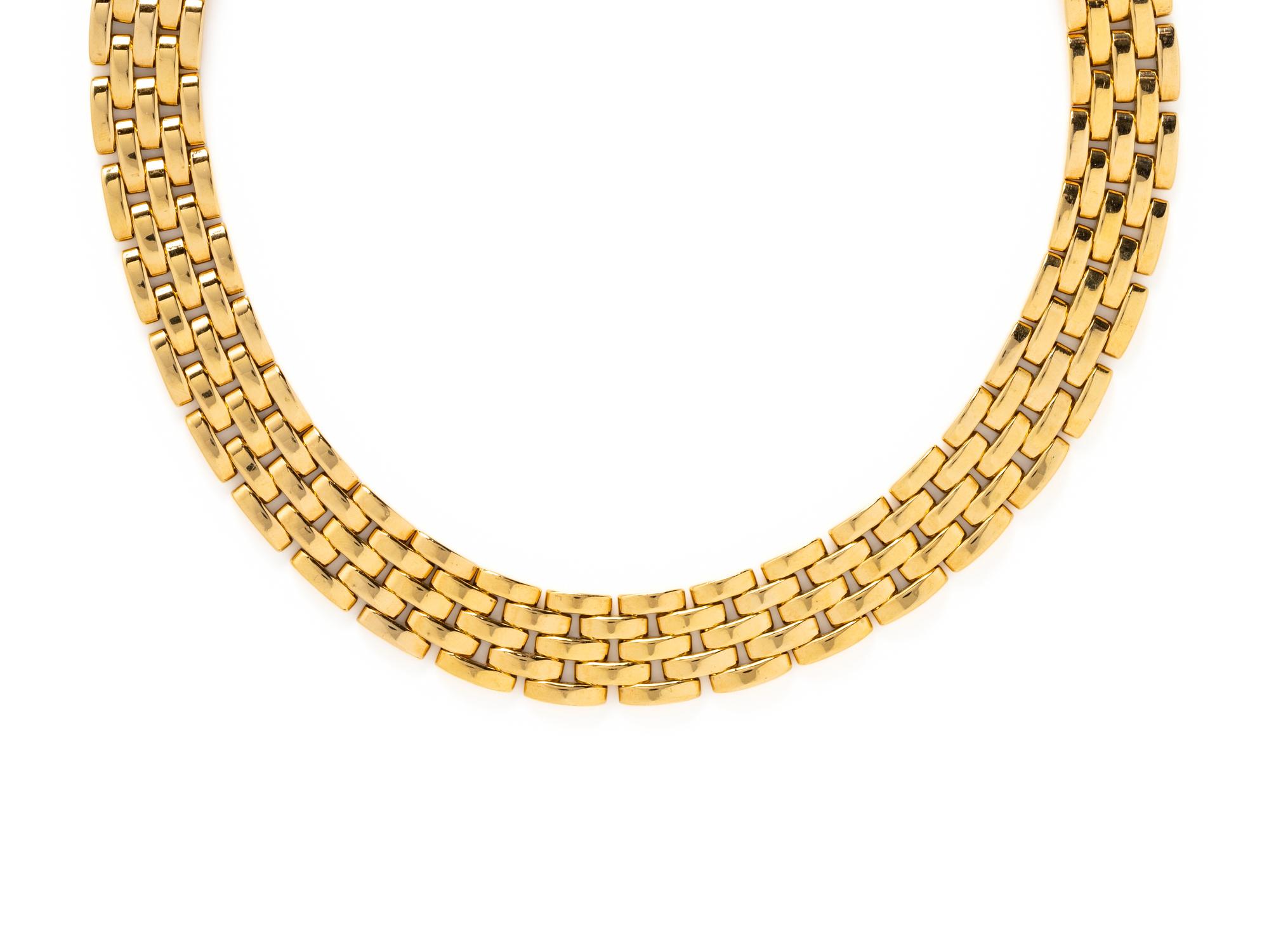 CARTIER, YELLOW GOLD 'MAILLON PANTHÈRE' NECKLACE