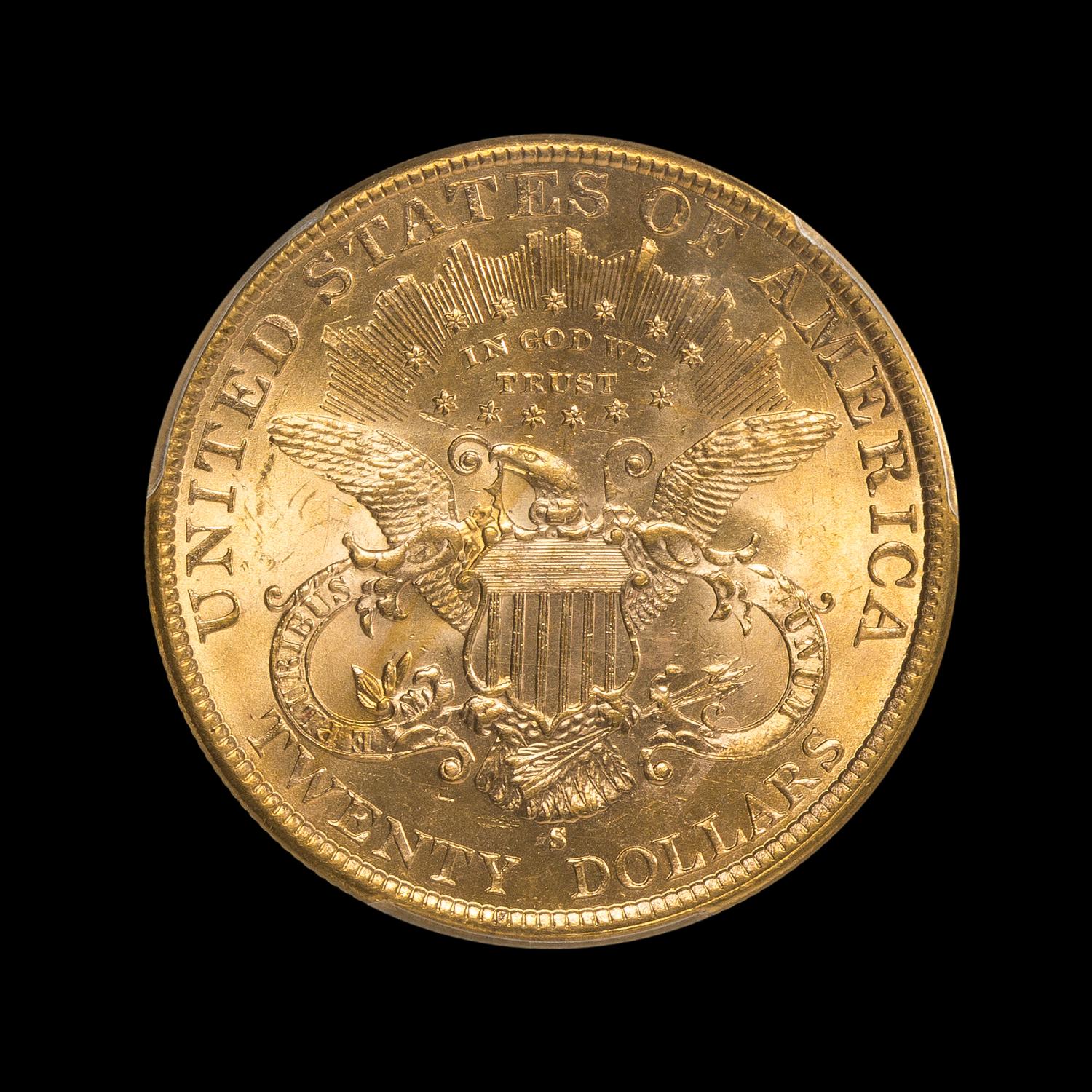 A United States 1897-S Liberty Head $20 Gold Coin