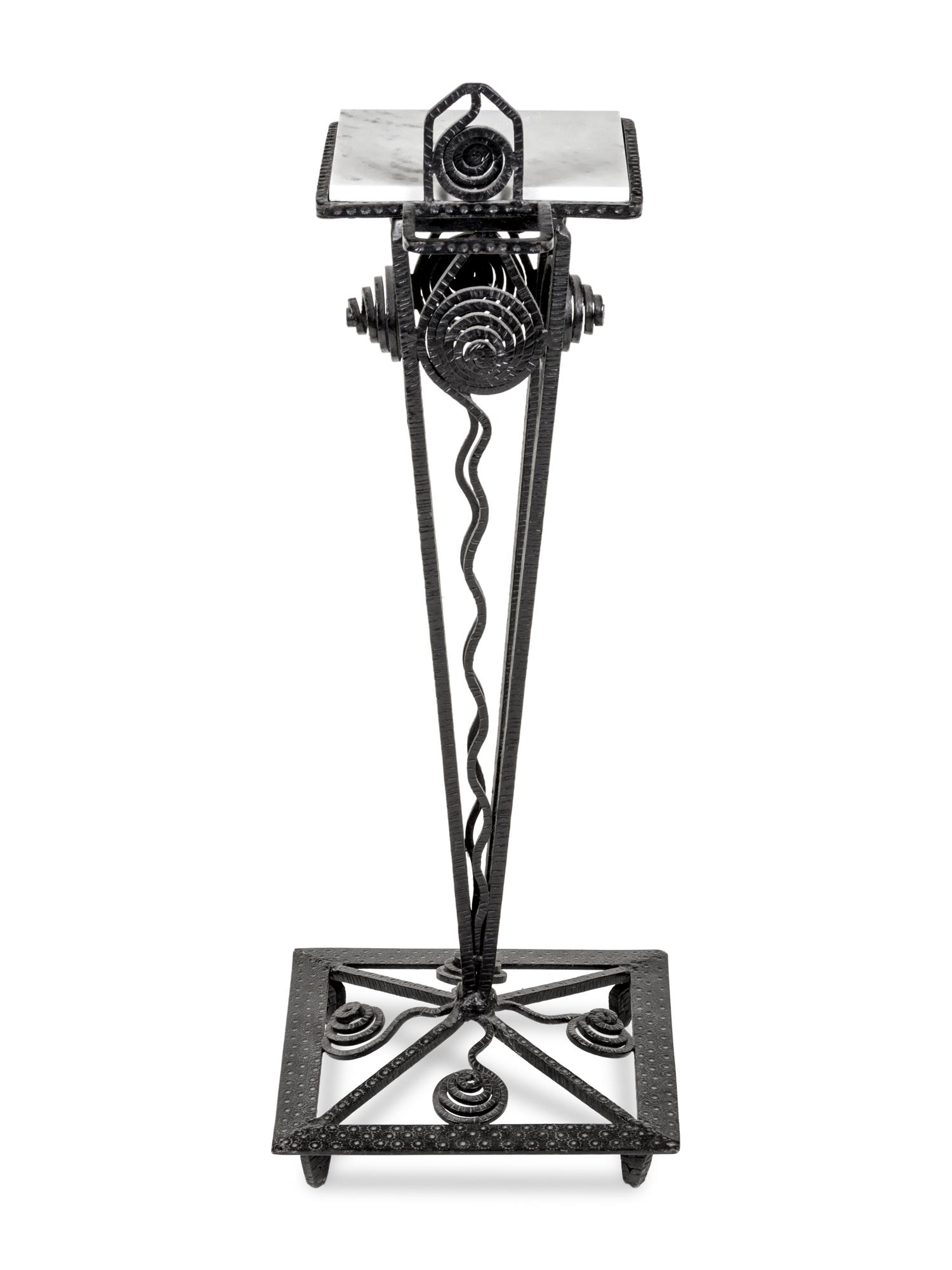 An Art Deco Wrought Iron Stand