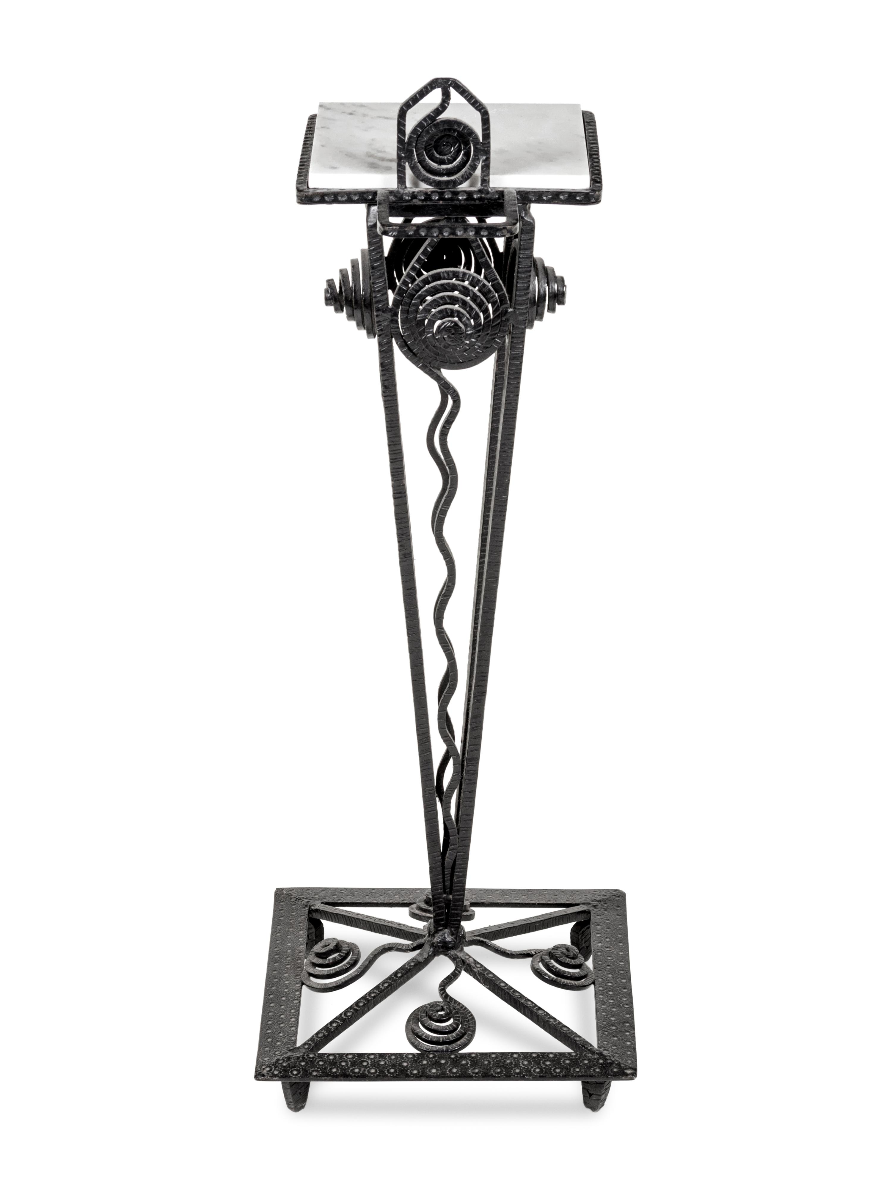 An Art Deco Wrought Iron Stand