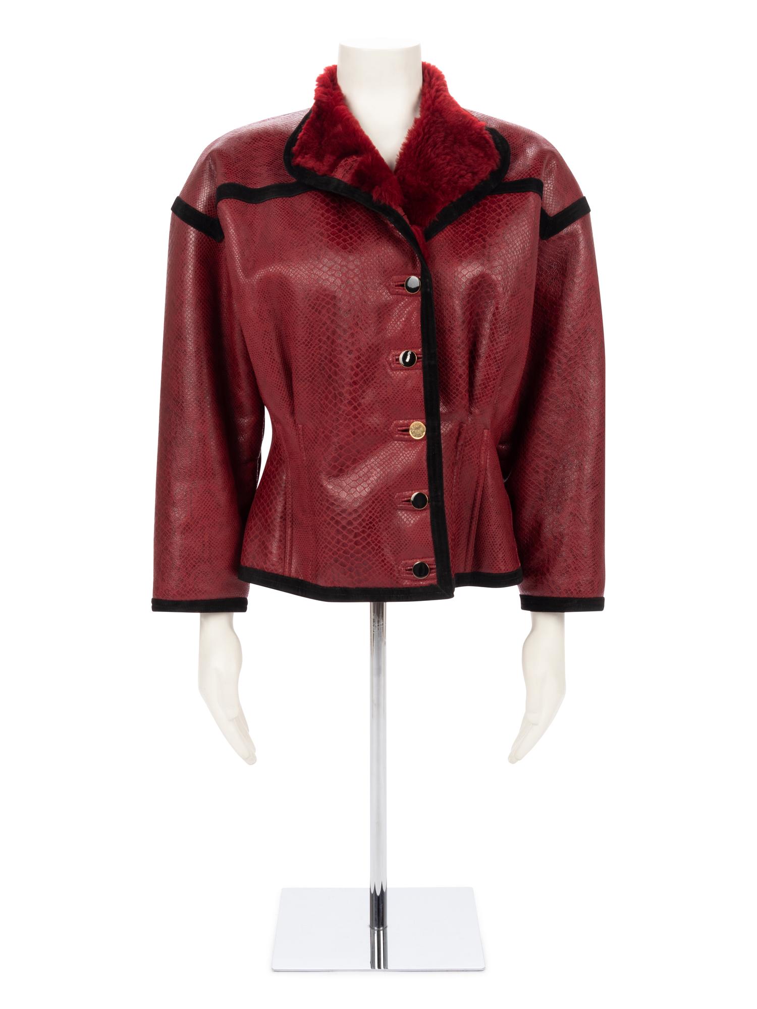 Ungaro Parallele Red Leather Jacket