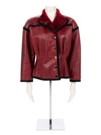Ungaro Parallele Red Leather Jacket