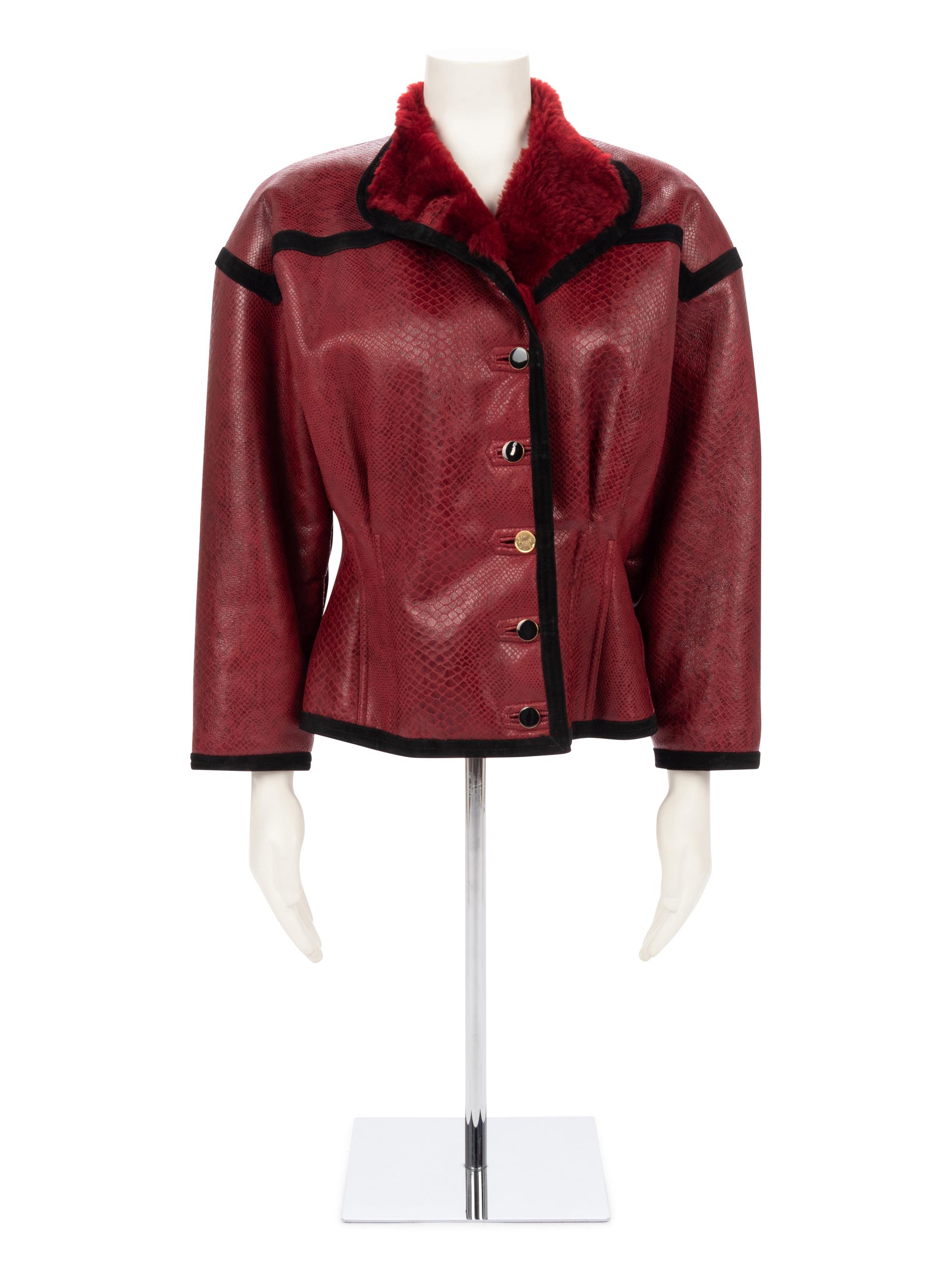 Ungaro Parallele Red Leather Jacket