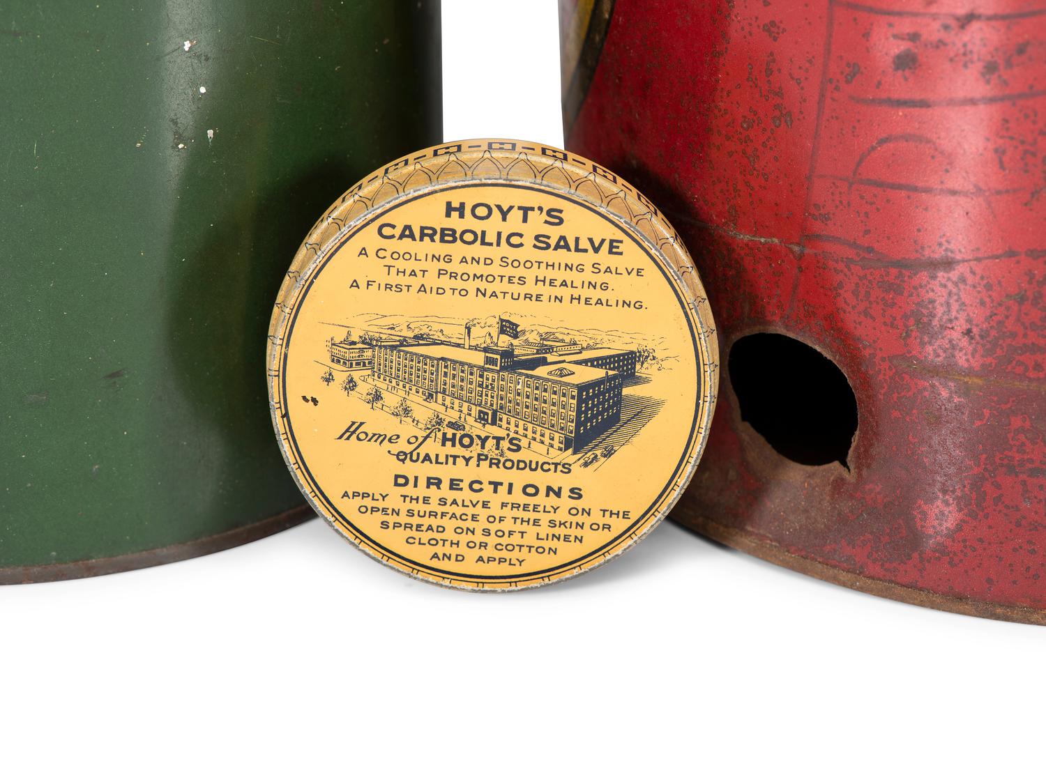 Nine Advertising Tins and Boxes