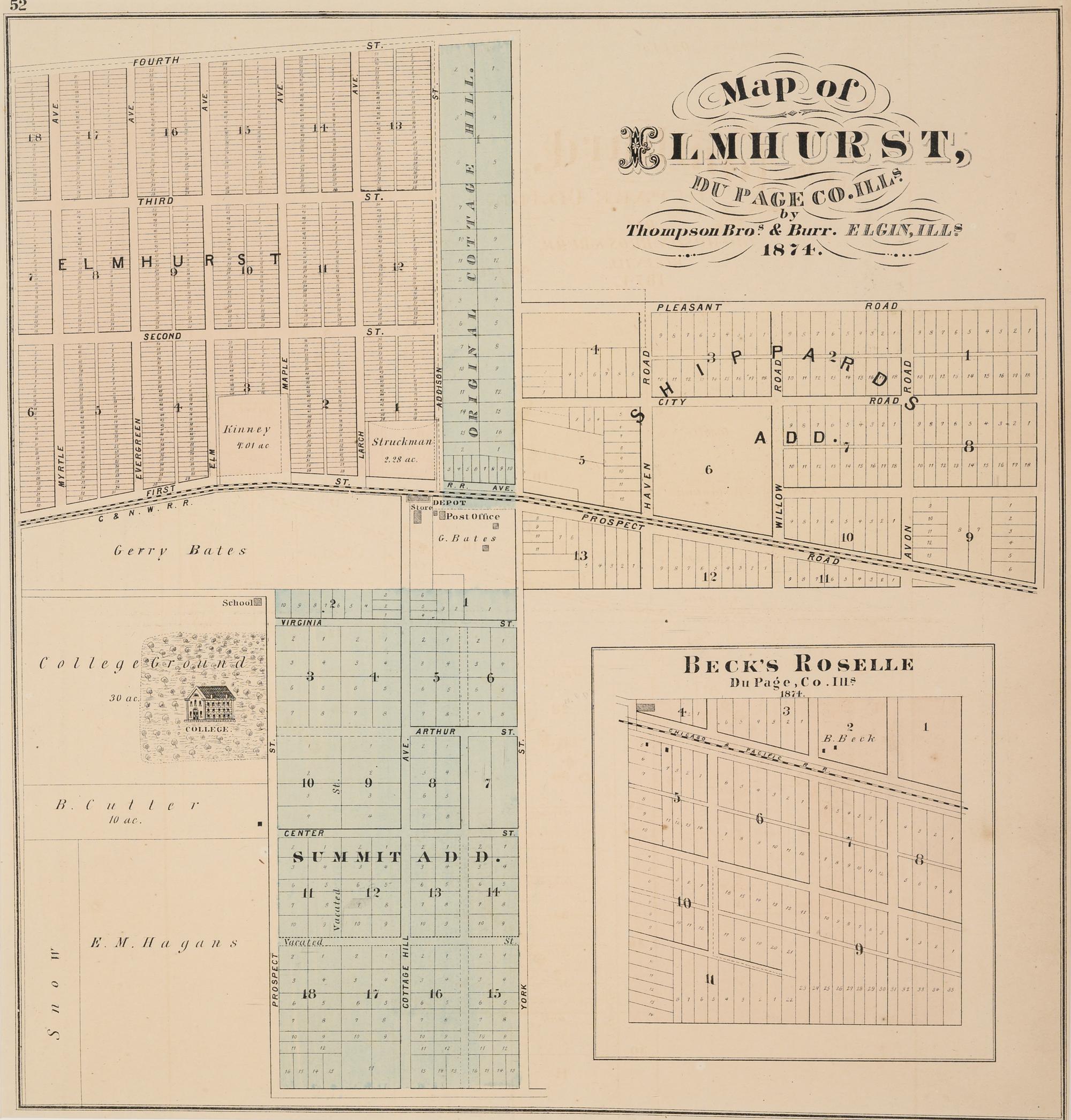 A group of 14 19th and 20th century maps, comprising: