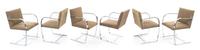 Ludwig Mies van Der Rohe (German/American, 1886-1969), KNOLL, a group of 6 BRNO chairs