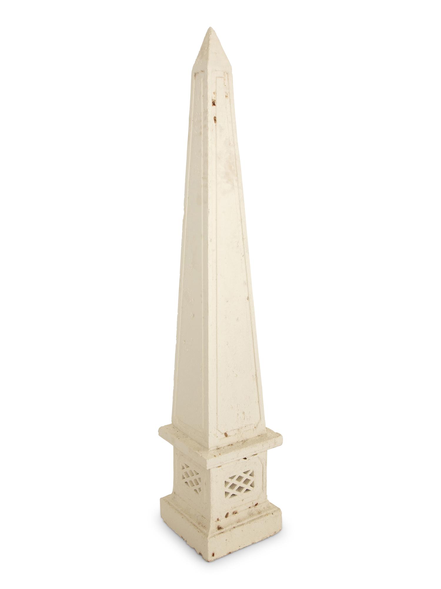 A Pair of Cast Stone Obelisks