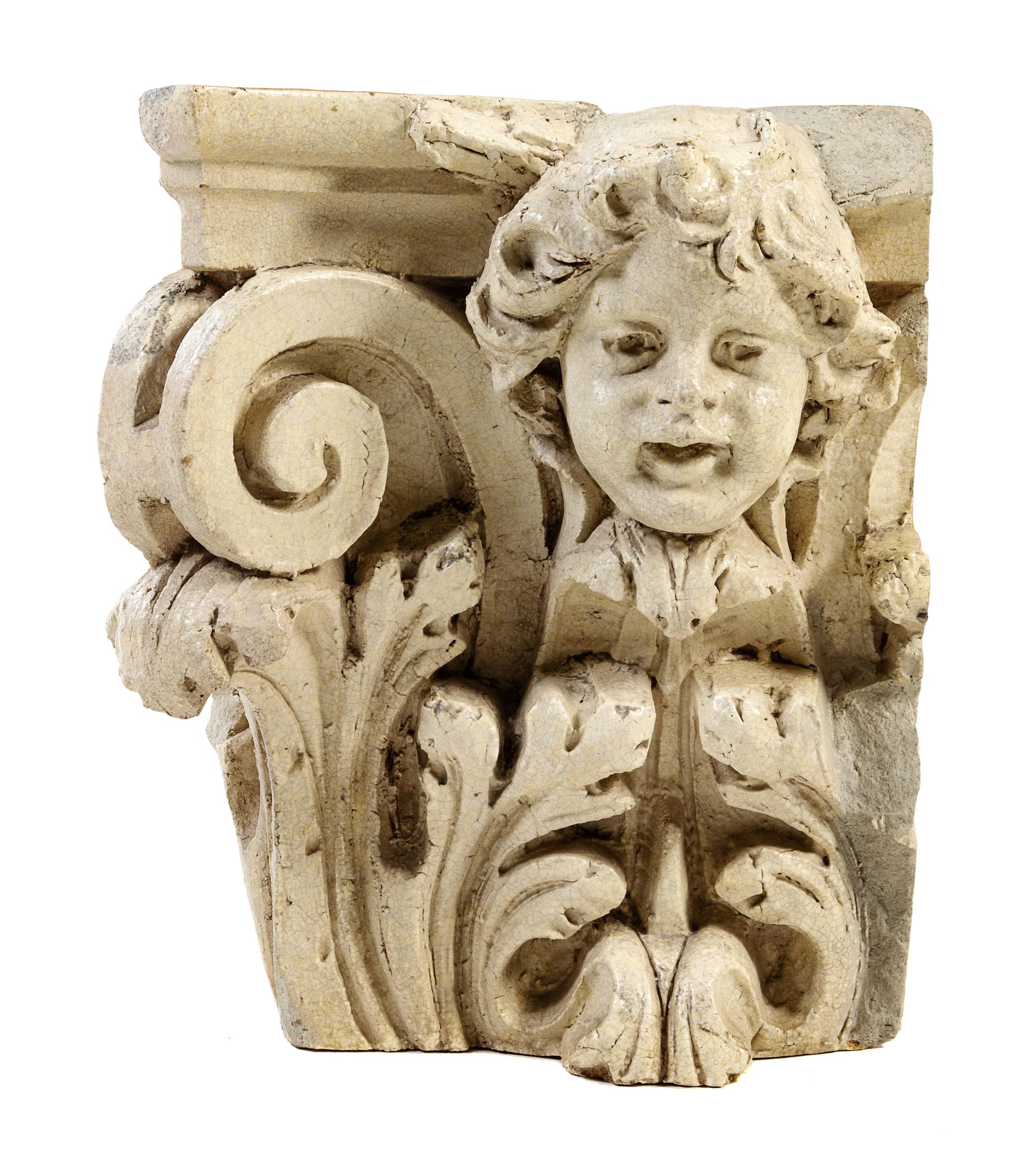 A Granada Theater Terra Cotta Element, Edward E. Eichenbaum Height 20 inches. — CIRCA 1926