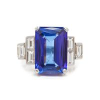 TANZANITE AND DIAMOND RING