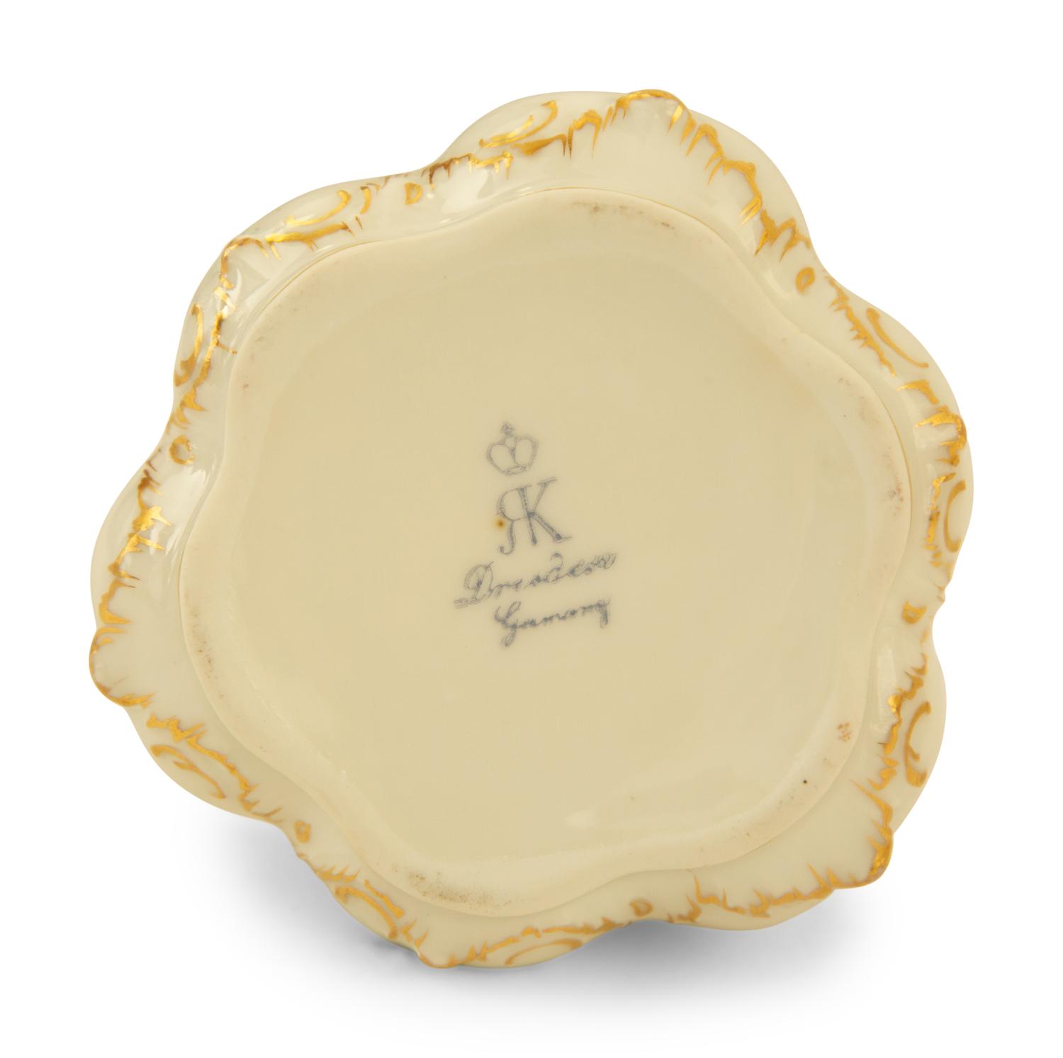 A Dresden Porcelain Vanity Set