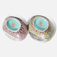 A Chinese enameled porcelain double vase