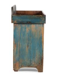 A Country Blue Painted Pine Dry Sink
