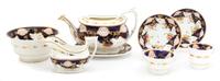 An English Porcelain Tea Service Diameter of saucers 5 1/2 inches. — 19TH CENTURY