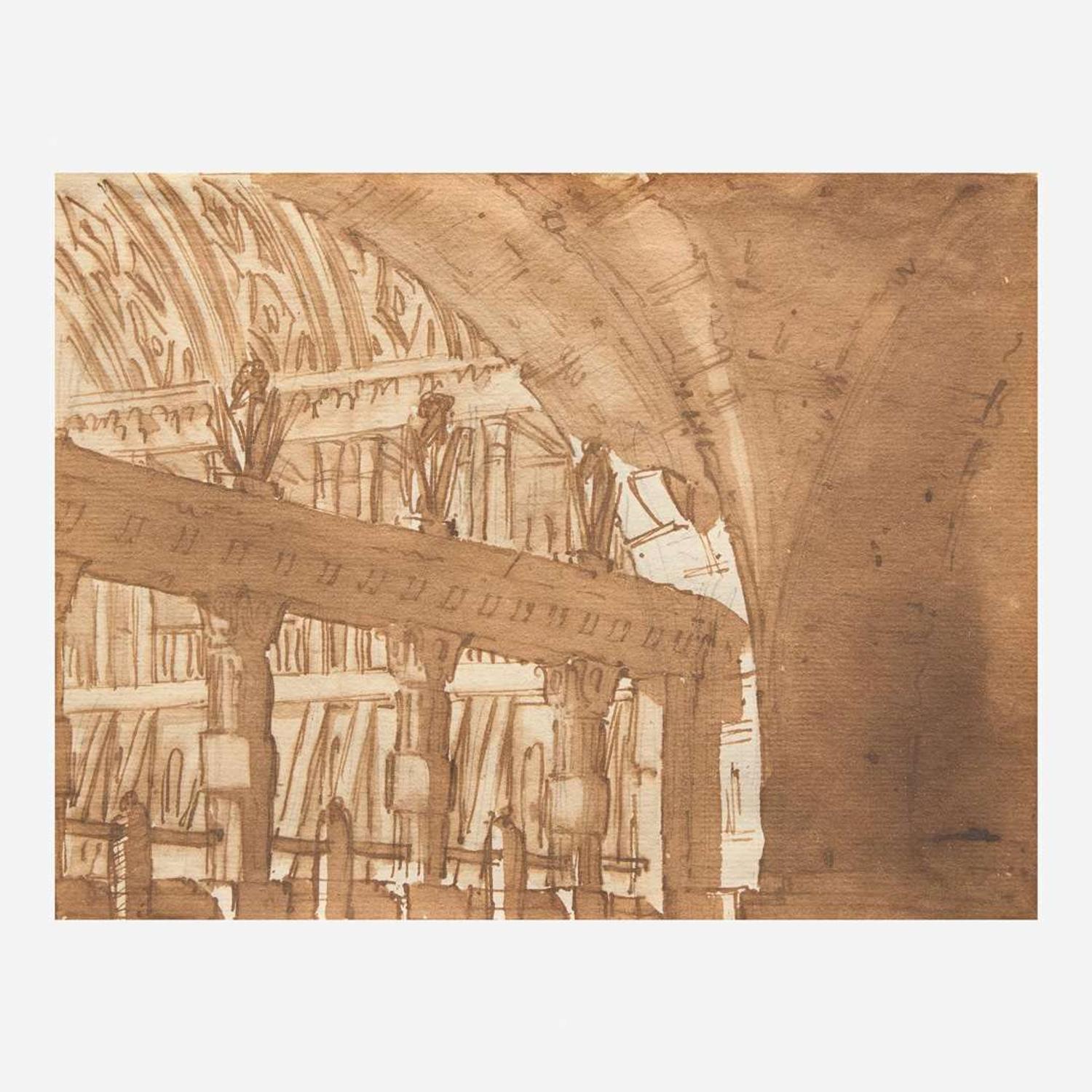 Italian School (18th Century) Vaults and Columns