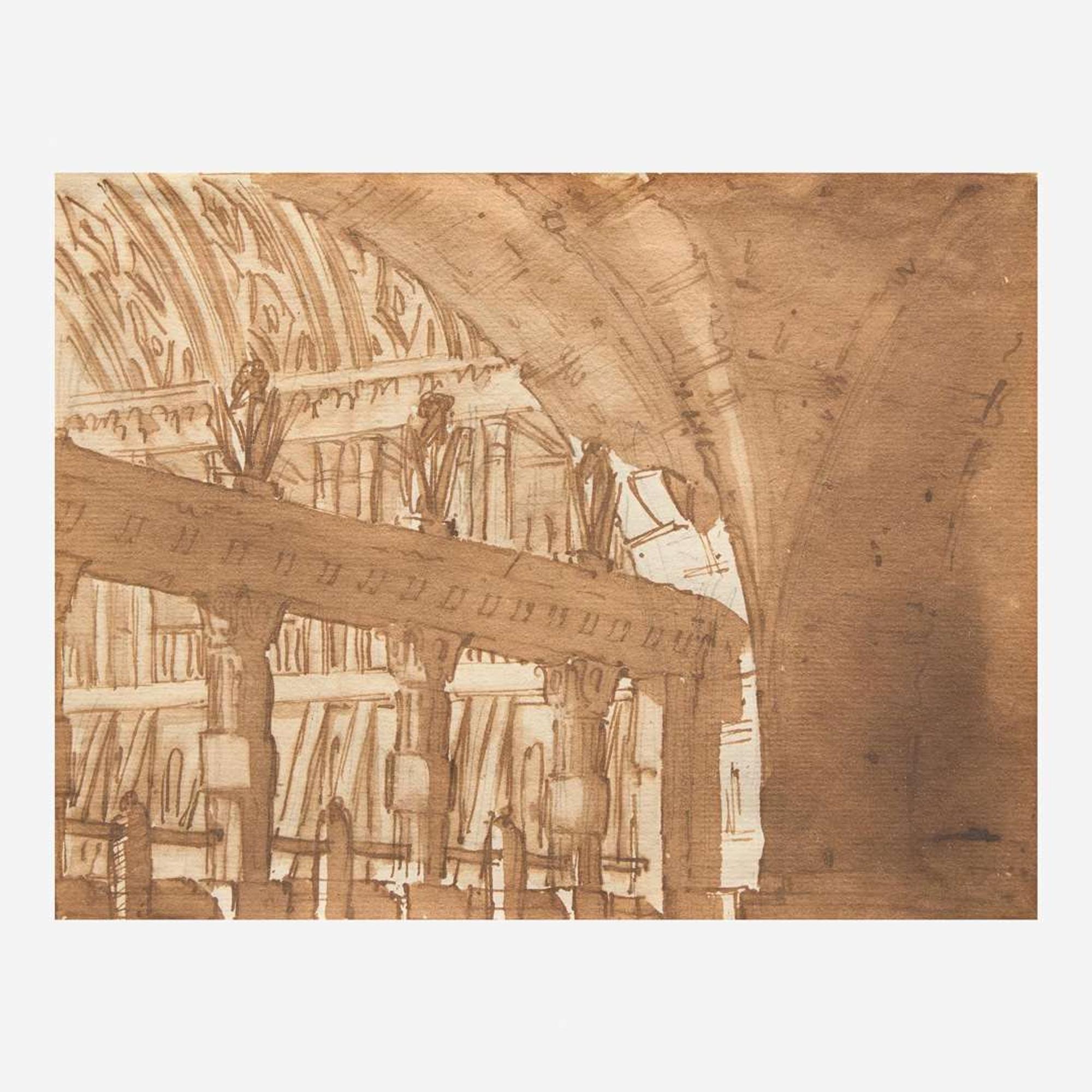 Italian School (18th Century) Vaults and Columns
