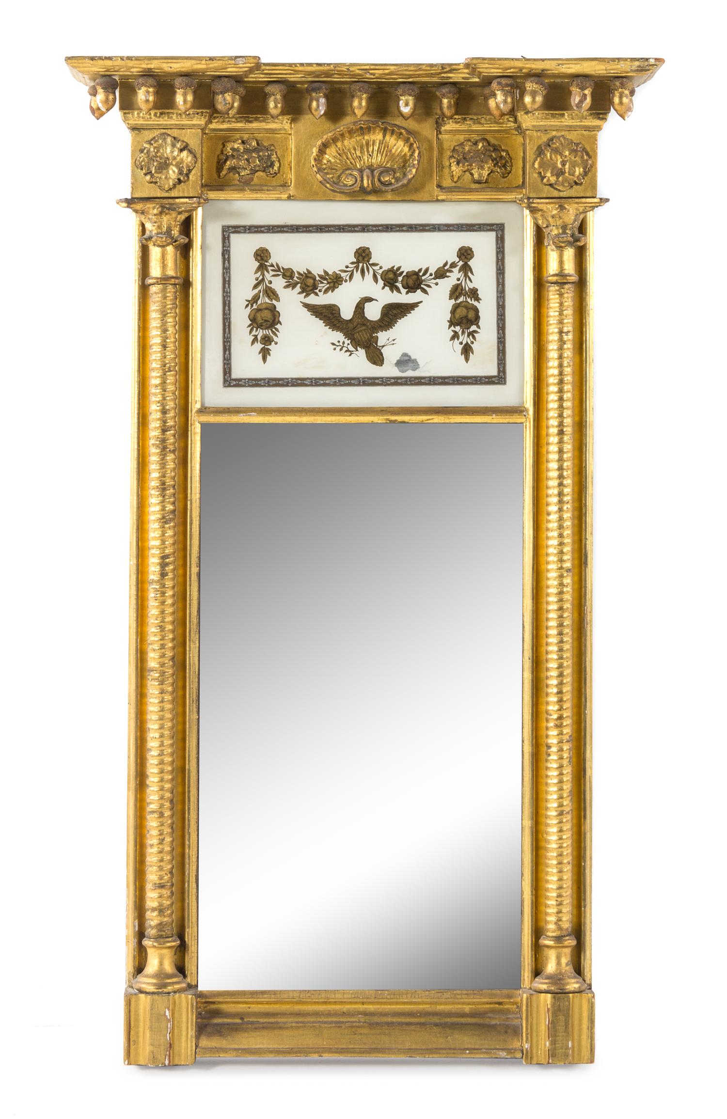 A Federal Giltwood Mirror Height 41 1/4 x width 24 1/2 inches. — EARLY 19TH CENTURY