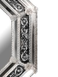A Venetian Etched Glass Mirror