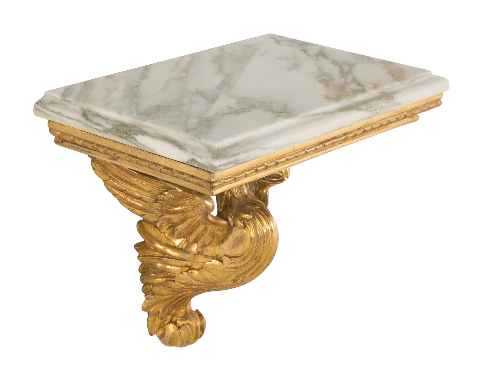 A George II Style Giltwood Marble-Top Bracket