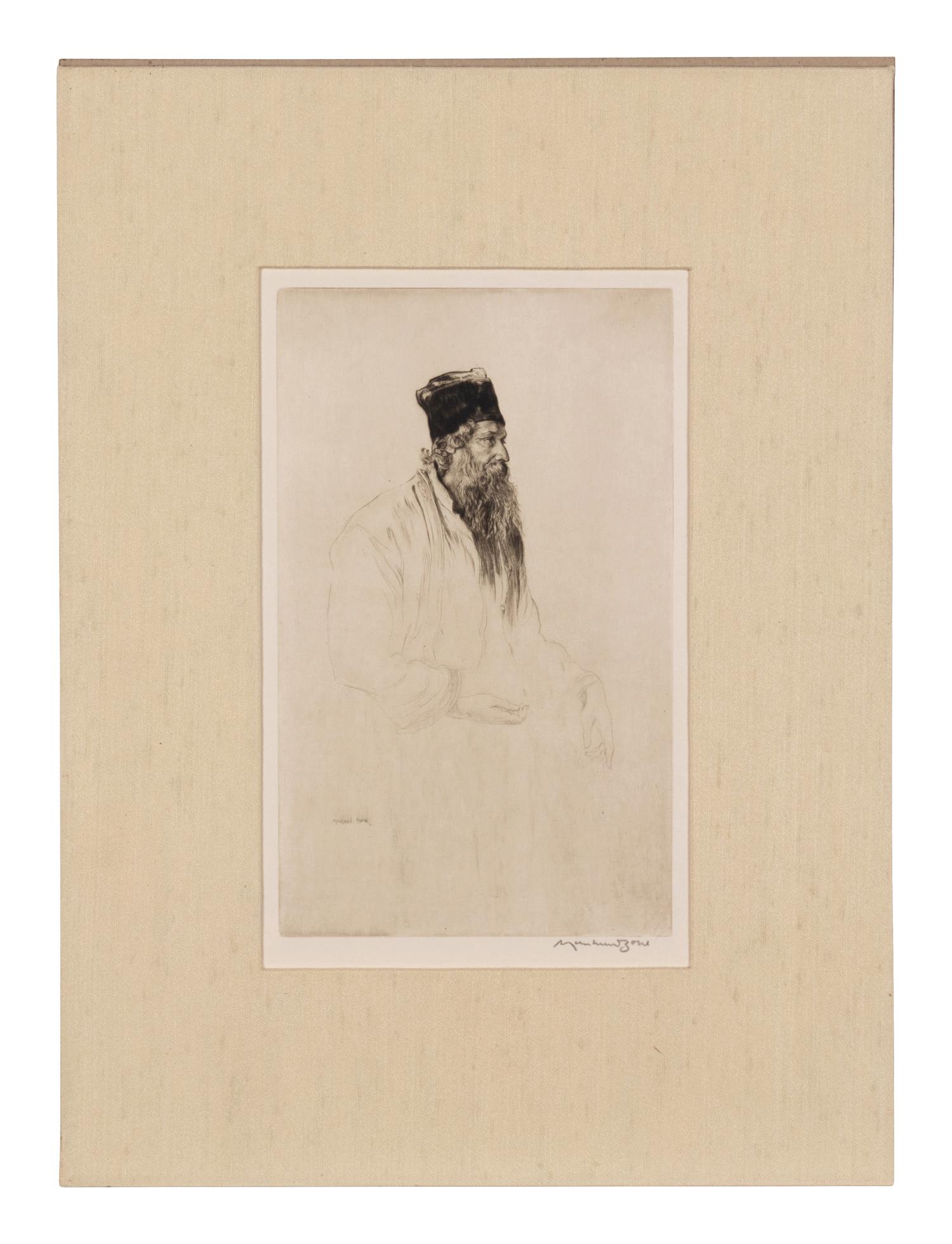 Sir Muirhead Bone, (British, 1876-1953), Sir Rabindranath Tagore