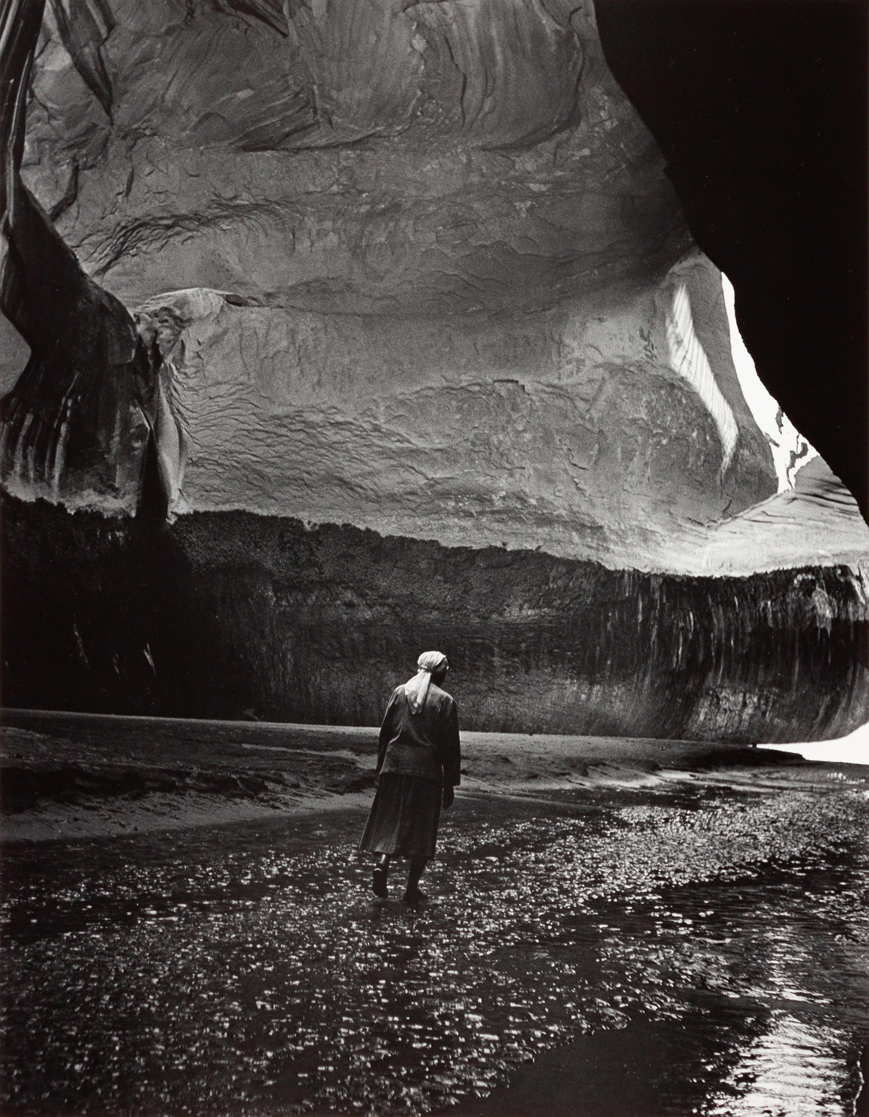 A group of five photographs ( O'Keeffe in the Canyon Under the Lake , 1964 (printed 1985); O'Keeffe Standing in Cavern , 1964 (printed 1984) Georgia O'Keeffe in Twilight Canyon , 1964 (printed 1985); Georgia O'Keeffe Photographing the Chama River , 1961 (printed 1984); O'Keeffe Sketching in Glen Canyon , 1961 (printed 1985))