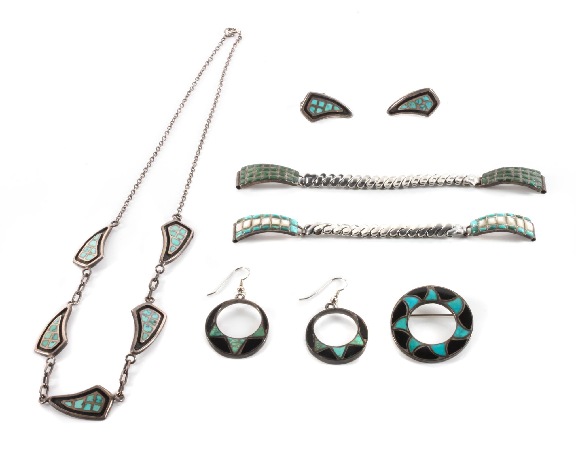 Group of Southwestern Jewelry Length of first 17 inches