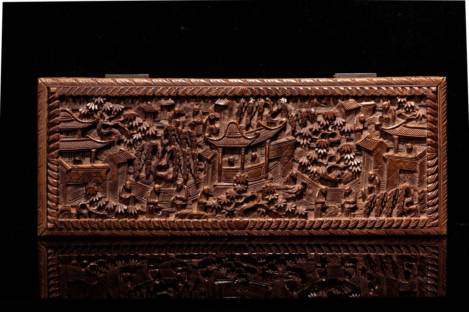 Four Chinese Carved Wood Articles