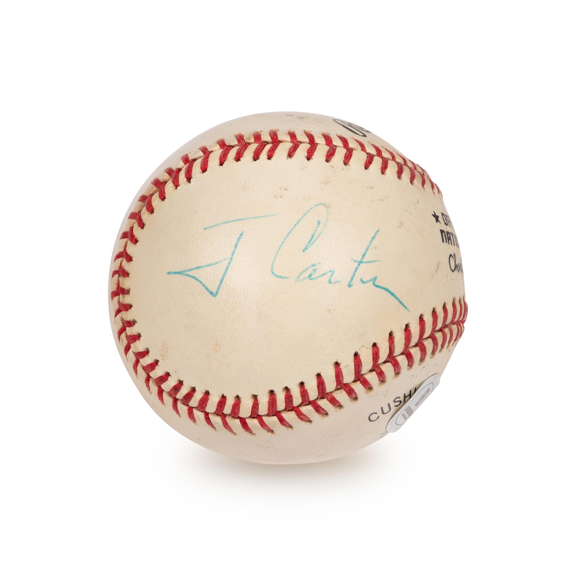 A Jimmy Carter Single Signed Autograph Baseball (Beckett Authentication Services)