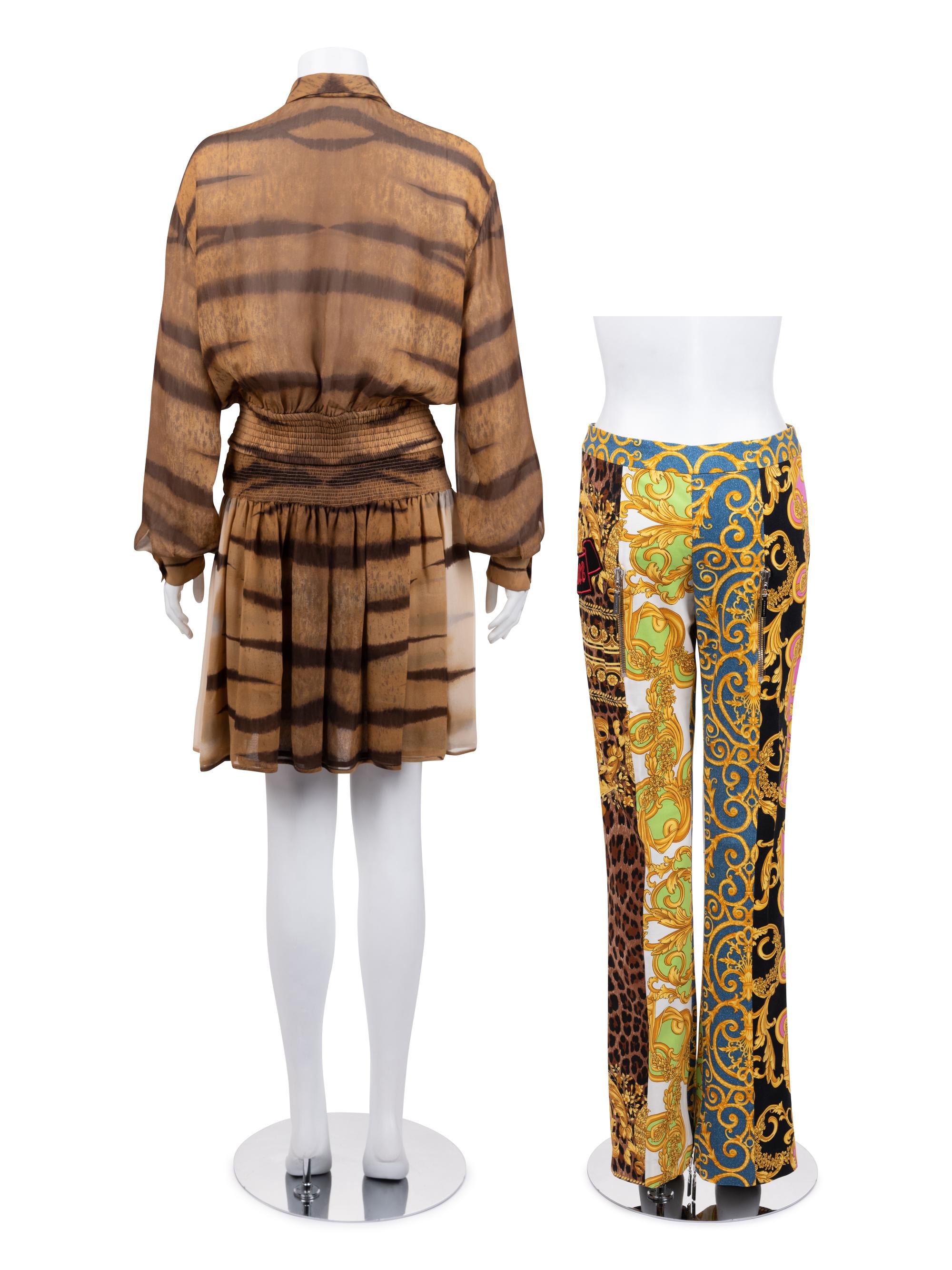 Four Designer Items: One Valentino Ensemble and Two Versace Bottom Separates, 1990-2000s