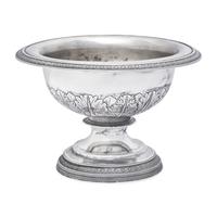 A Classical Coin Silver Footed Bowl