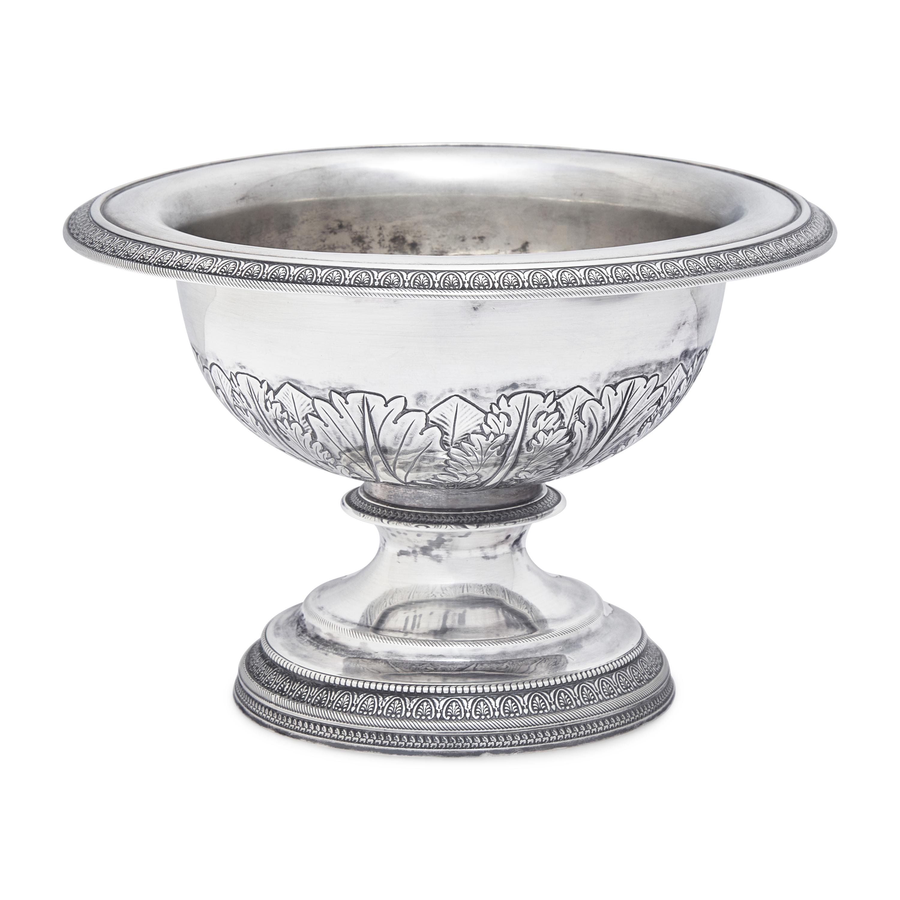 A Classical Coin Silver Footed Bowl