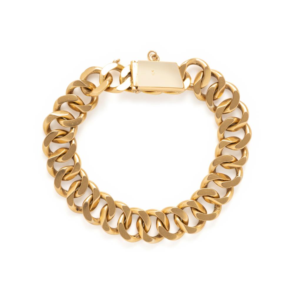 Yellow Gold Curb Link Bracelet