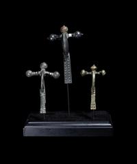 Three Roman Bronze Crossbow Fibulae