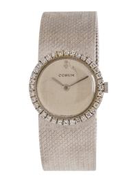 CORUM, 18K WHITE GOLD AND DIAMOND WRISTWATCH