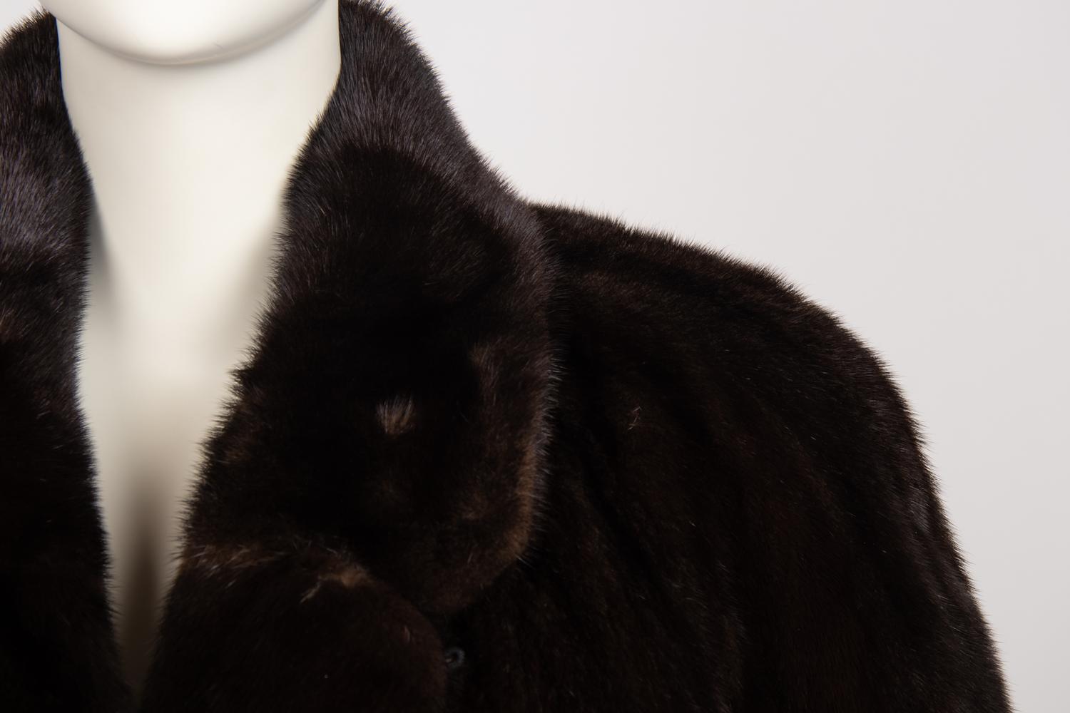 Two Fur Coats: J. Mendel Sable and Black Onyx Mink, with J. Mendel Headband
